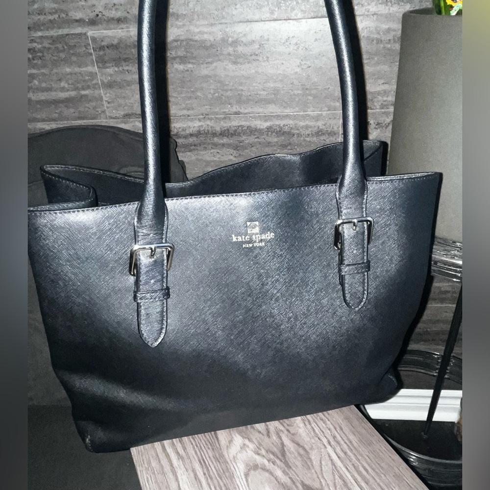 kate spade Black Saffiano Leather Tote